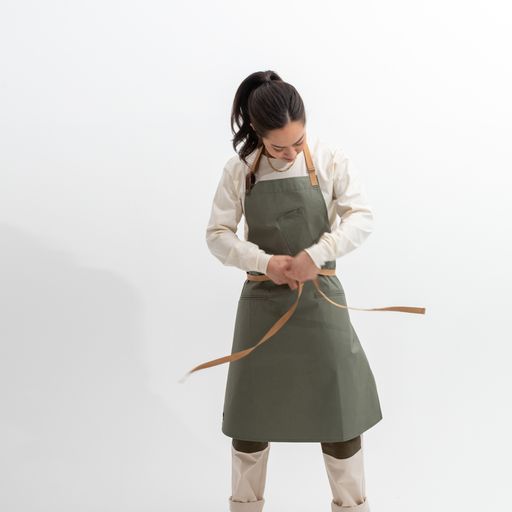 Limited Edition Waxed Chef Apron - olive