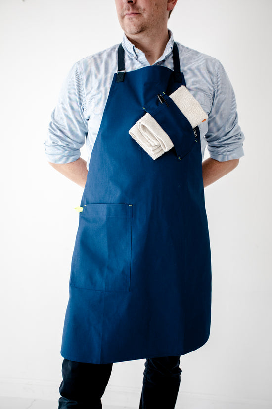 Load image into Gallery viewer, cobalt chef apron
