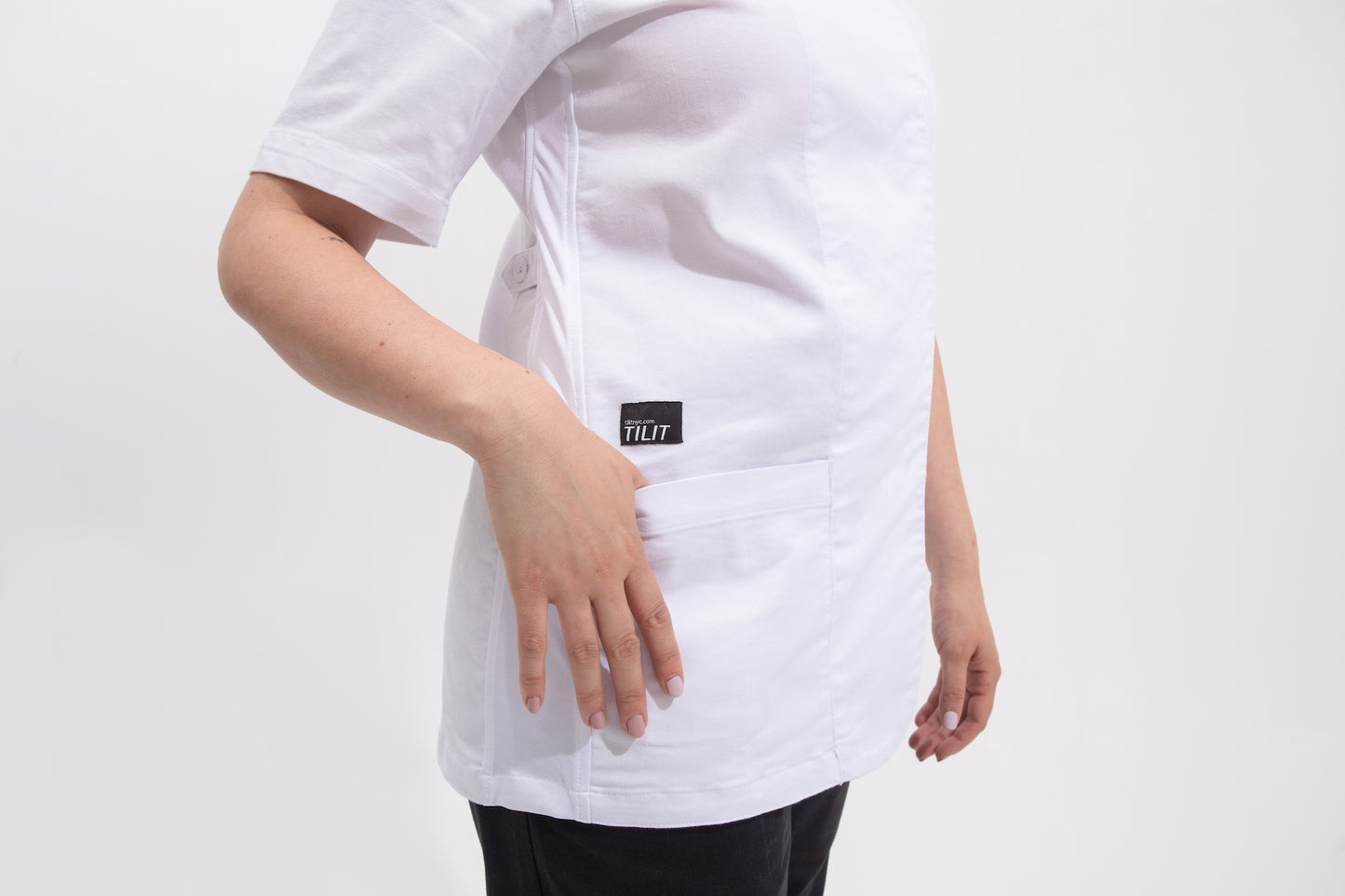 Load image into Gallery viewer, short sleeve chef coat womens

