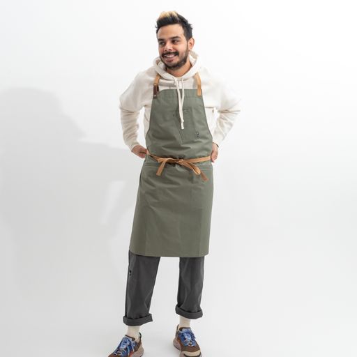 Limited Edition Waxed Chef Apron - olive